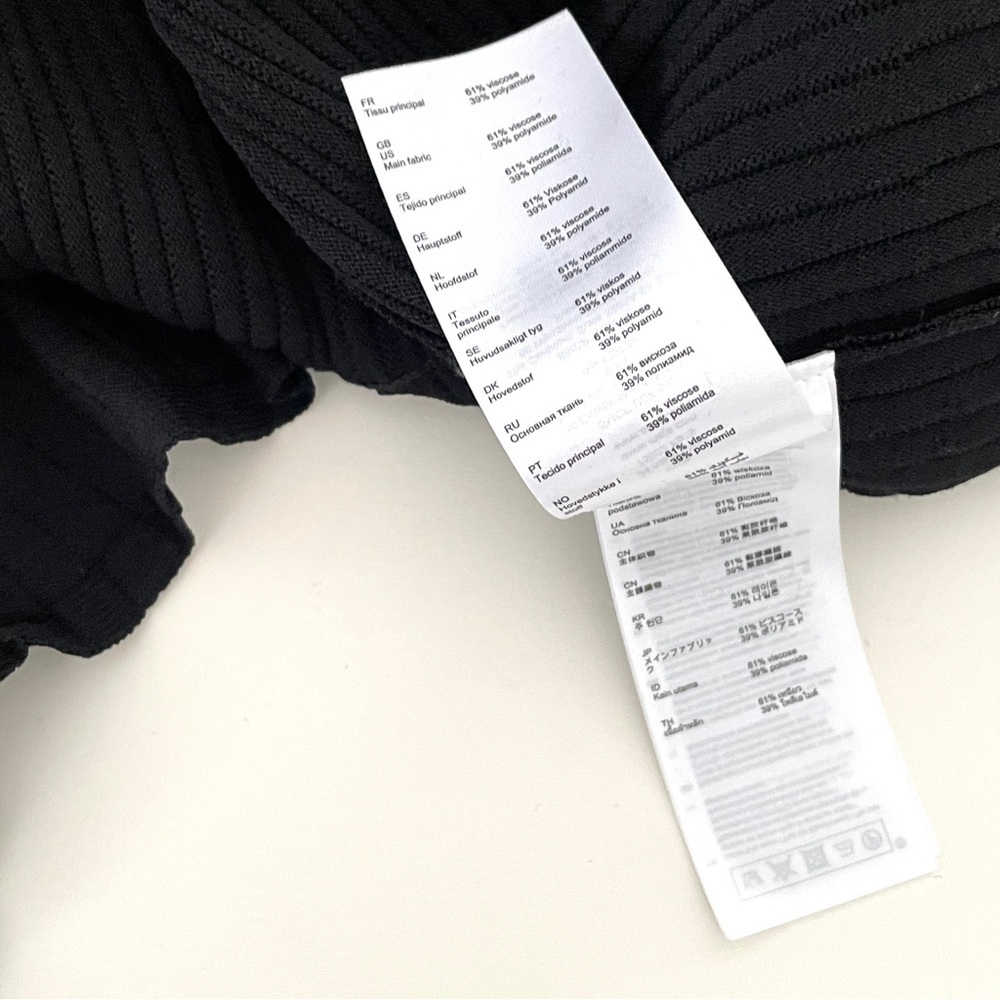 Maje Raliano Pleated Ribbed Knit Dress In Black - Picture 11 of 11
